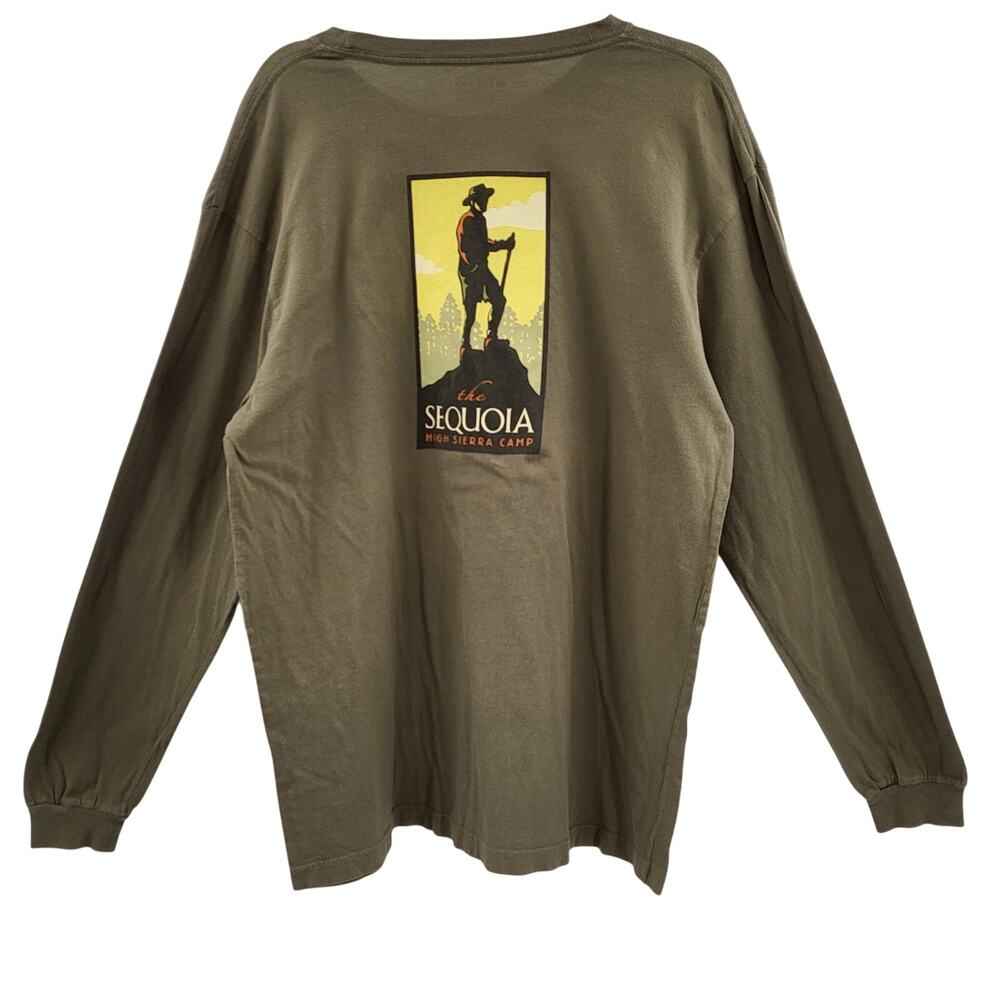 Ouray Sportswear Green THE SEQUOIA HIGH SIERRA CAMP Graphic T-Shirt Men's Size L
